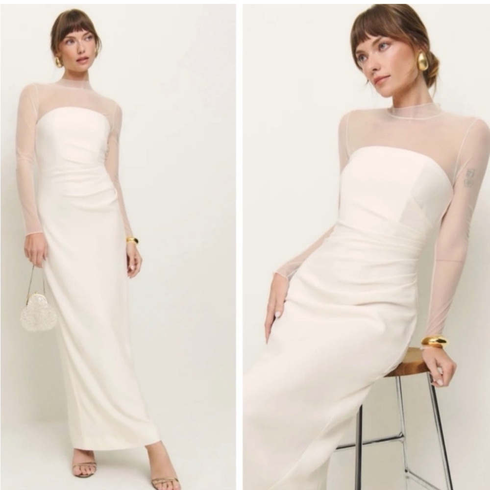 NWT NEW Reformation Adalia Dress in Ivory - Picture 2 of 4